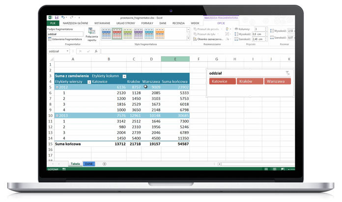 Excel tabele przestawne